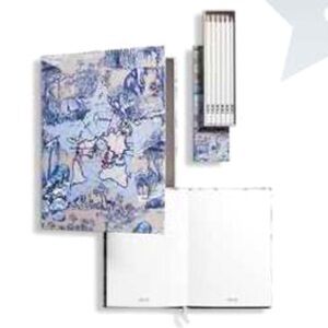 Dior Office Around The World Gift Set Notebook Pencils Gift Box Authentic